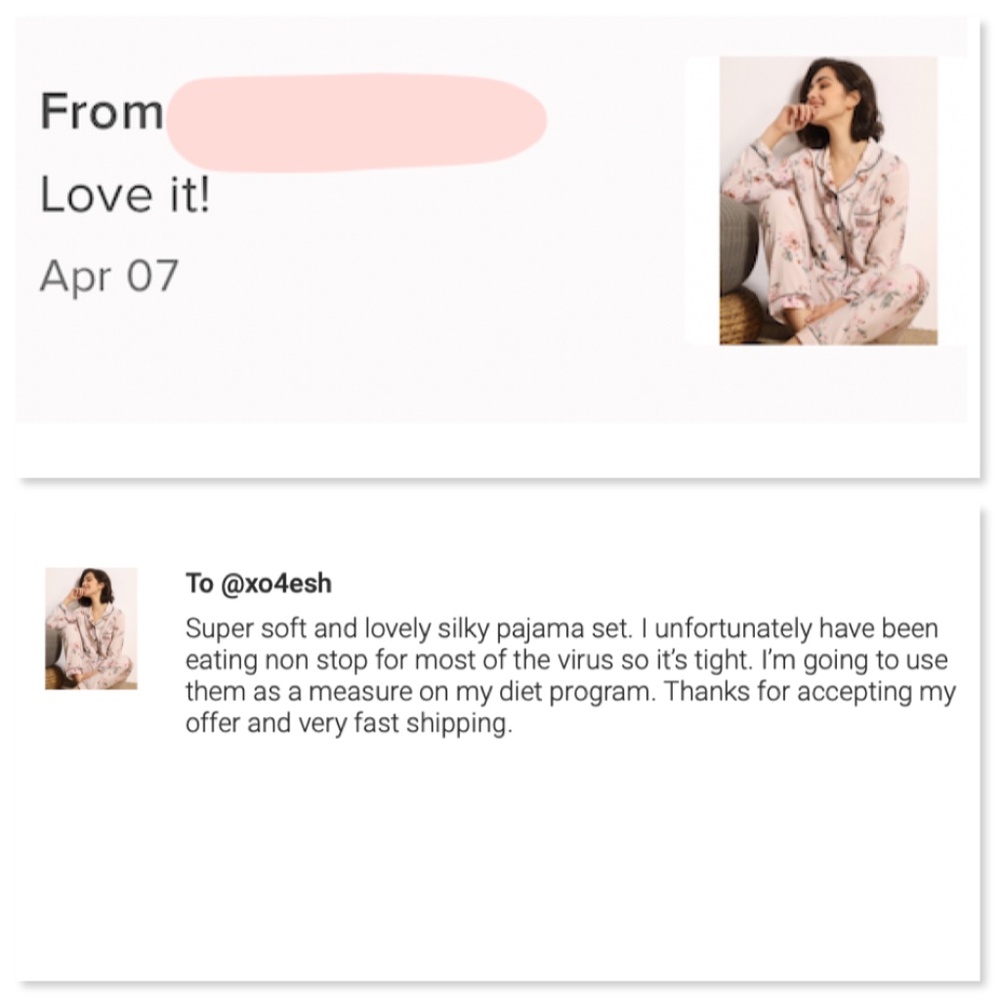 Pastel Pink Floral Print 2 Piece Pajama Set - Picture 7 of 8